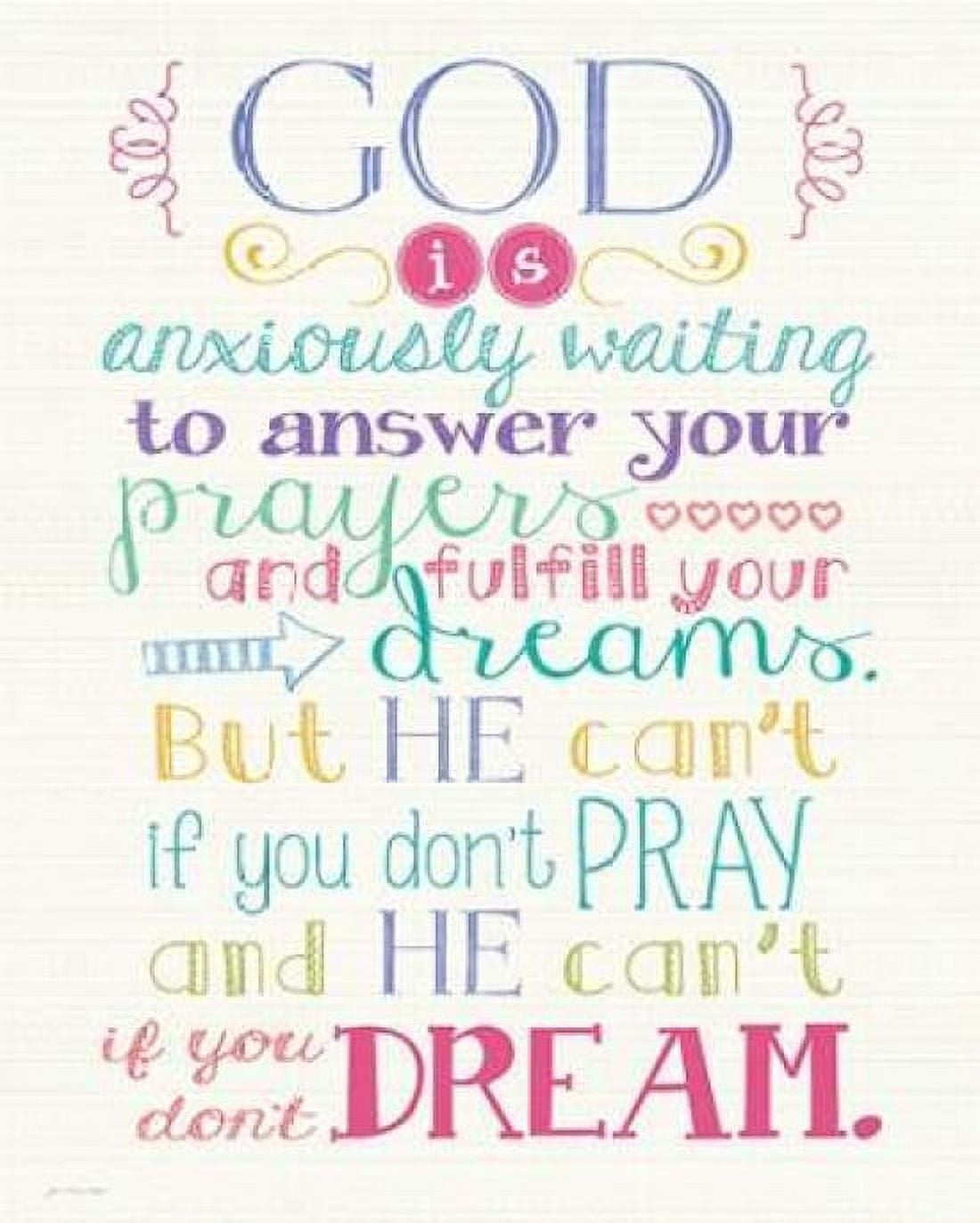 Posterazzi Pray and Dream Canvas Art - Jo Moulton (24 x 30)