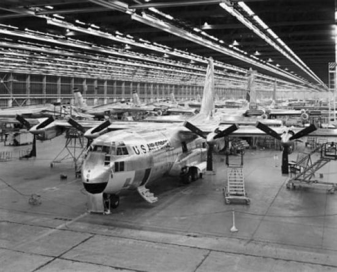 Posterazzi Production of airplanes at a factory Lockheed C-130 Hercules transports Marietta Georgia USA Canvas Art - (24 x 36)