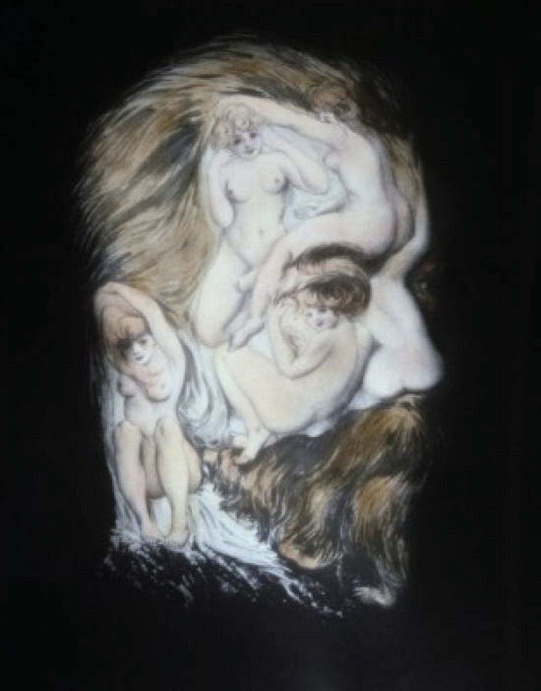 Posterazzi Profile of a Bearded Man 1905 French Postcards Canvas Art -  (24 x 36)