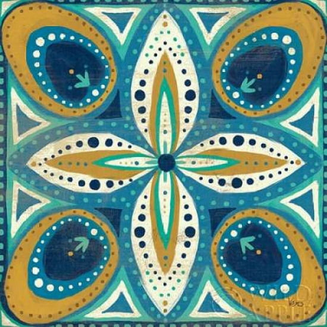 Posterazzi Proud as a Peacock Tile II Canvas Art - Veronique Charron (24 x 24)