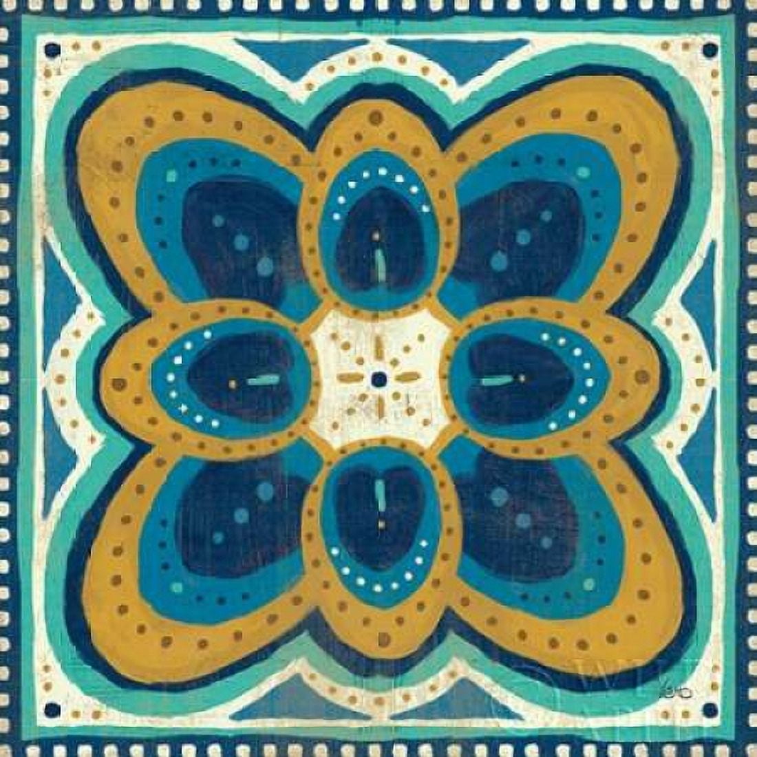 Posterazzi Proud as a Peacock Tile III Canvas Art - Veronique Charron (24 x 24)
