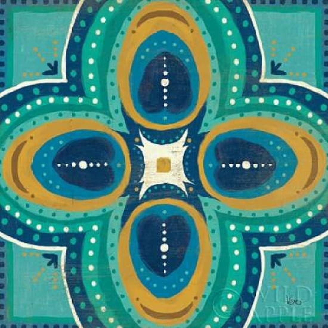Posterazzi Proud as a Peacock Tile IV Canvas Art - Veronique Charron (24 x 24)