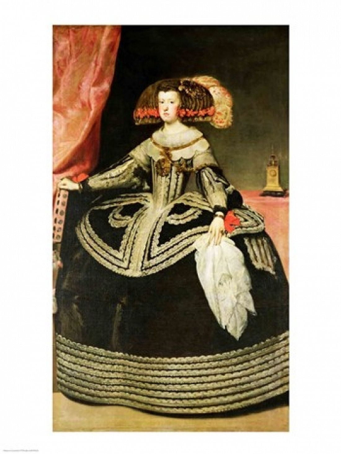 Posterazzi Queen Maria Anna of Austria Canvas Art - Diego Velazquez (24 x 36)