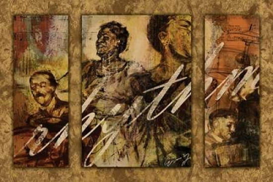 Posterazzi RHYTHM - triptych Canvas Art - Eric Yang (12 x 18)