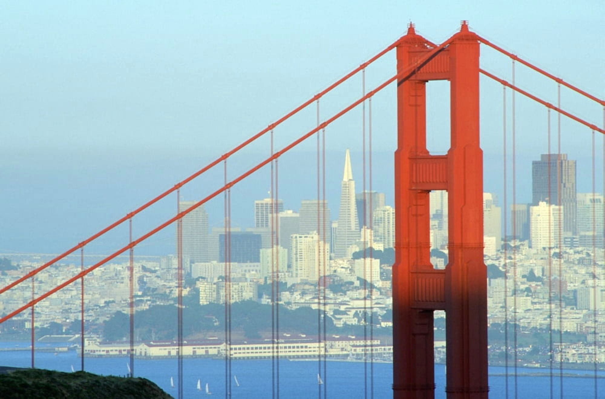 Posterazzi RWatts Golden Gate Bridge San Francisco Ca Canvas Art - Ron Watts Design Pics (34 x 22)