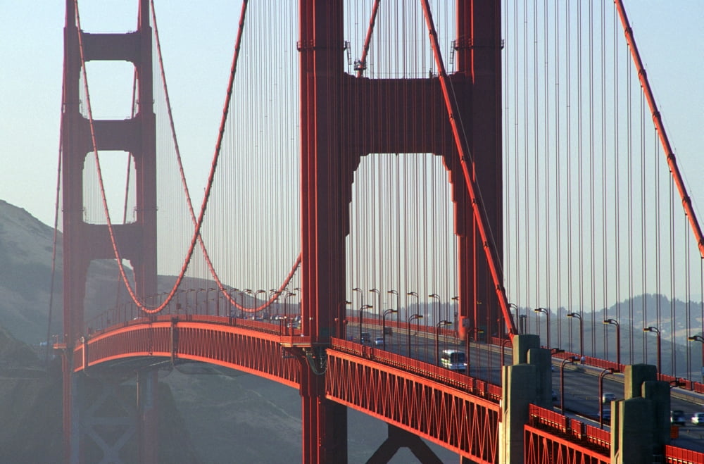 Posterazzi RWatts Golden Gate Bridge San Francisco Ca Canvas Art - Ron Watts  Design Pics (34 x 22)