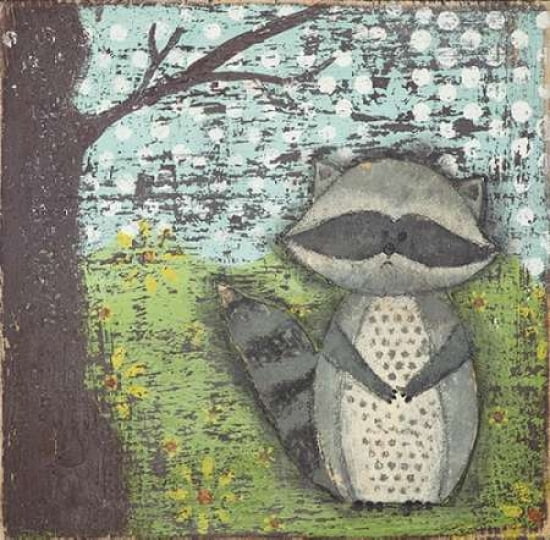 Posterazzi Raccoon Canvas Art - Cassandra Cushman (24 x 24)