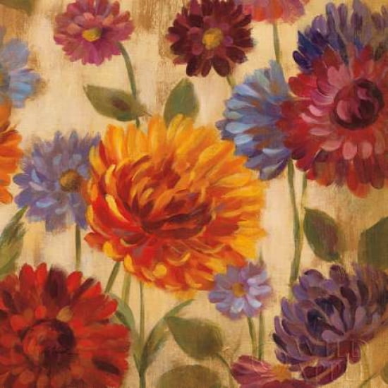 Posterazzi Rainbow Dahlias Crop III Canvas Art - Silvia Vassileva (24 x 24)