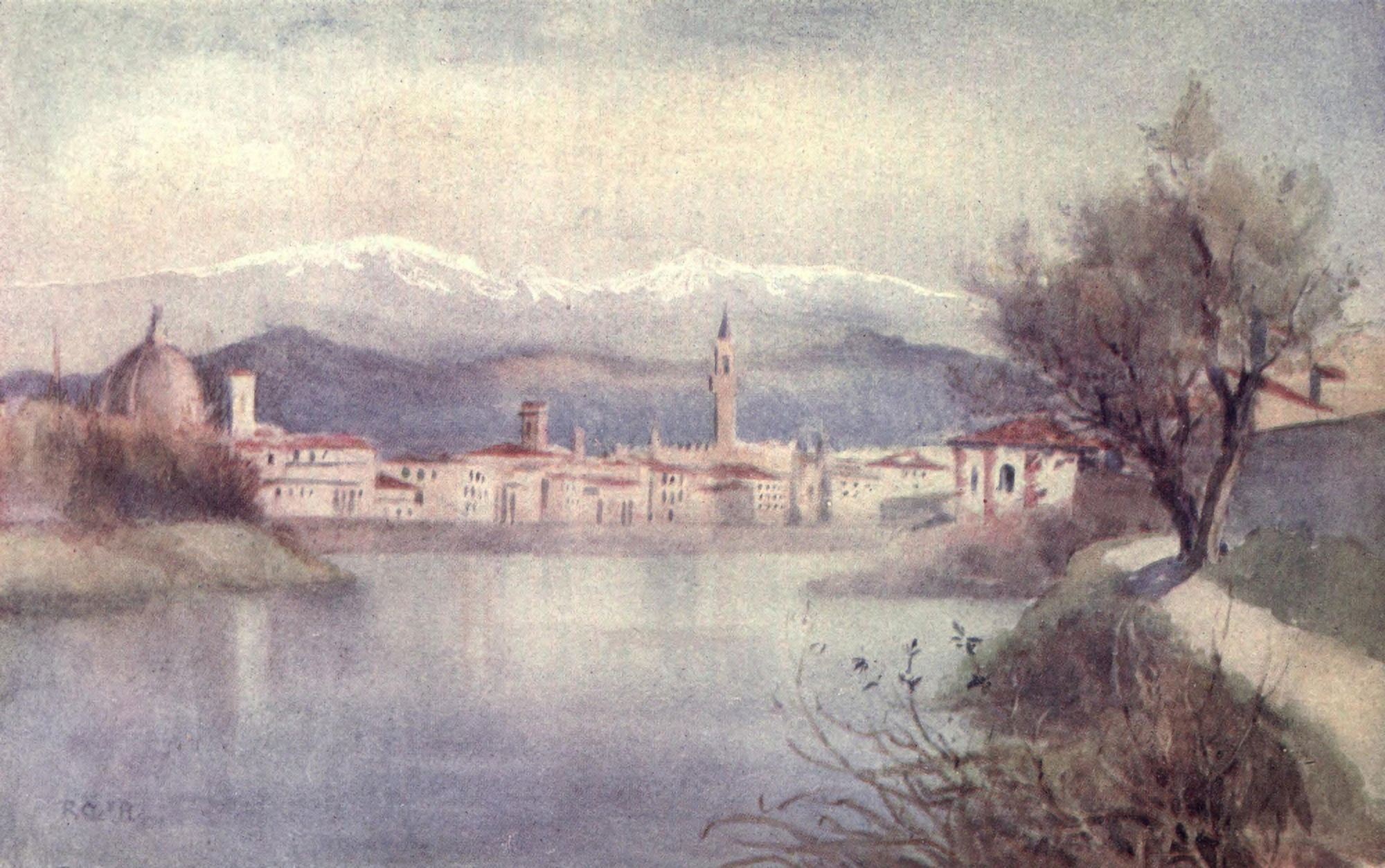 Posterazzi Rambles in Florence 1912 Opposite the Cascine Canvas Art - Rose McAndrew (24 x 36)