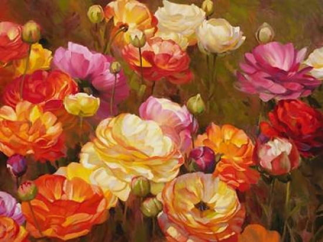 Posterazzi Ranunculus Garden Canvas Art - Emma Styles (18 x 24)