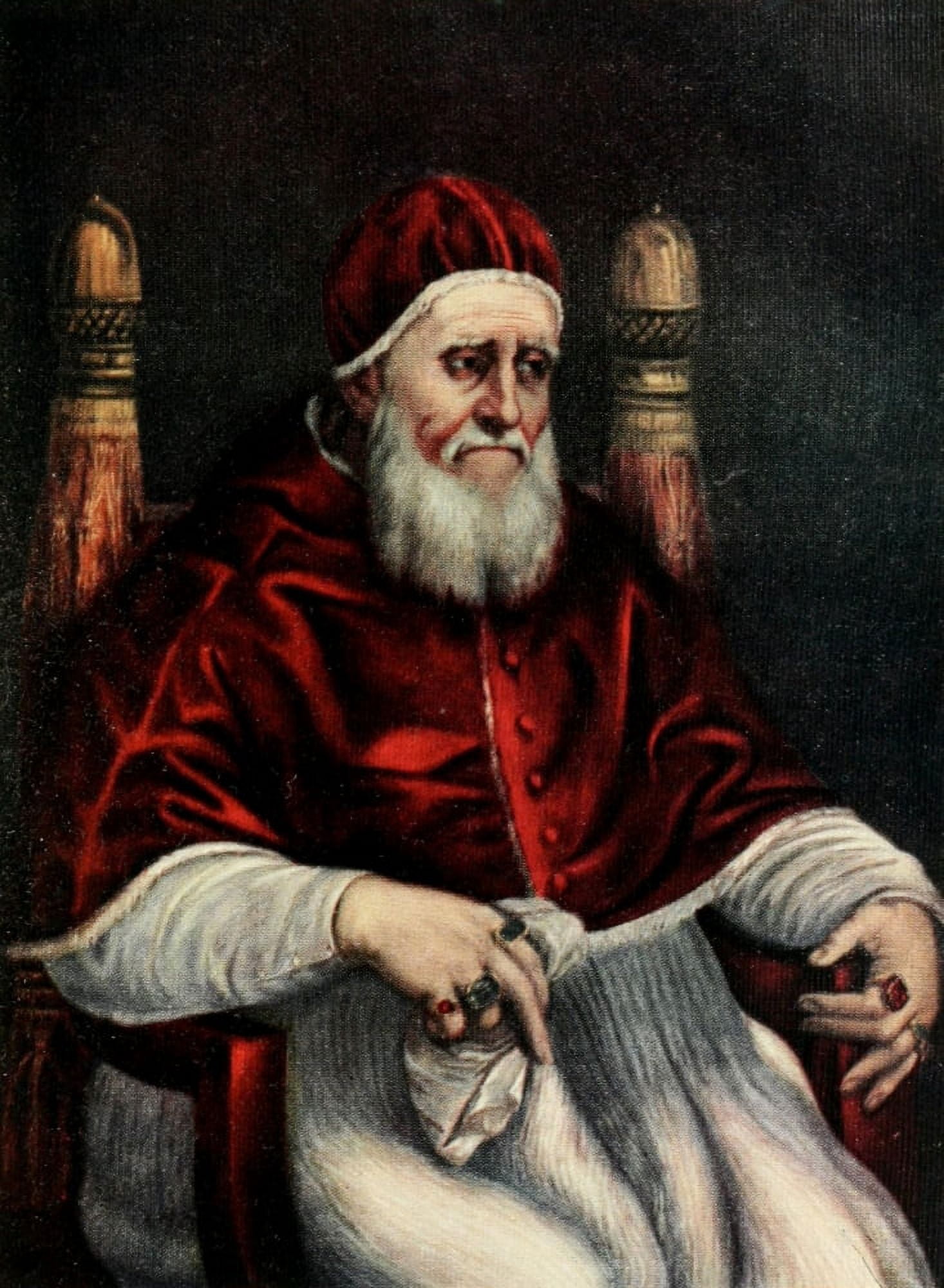 Posterazzi Raphael 1912 Pope Julius II Canvas Art - Raphael (24 x 36)