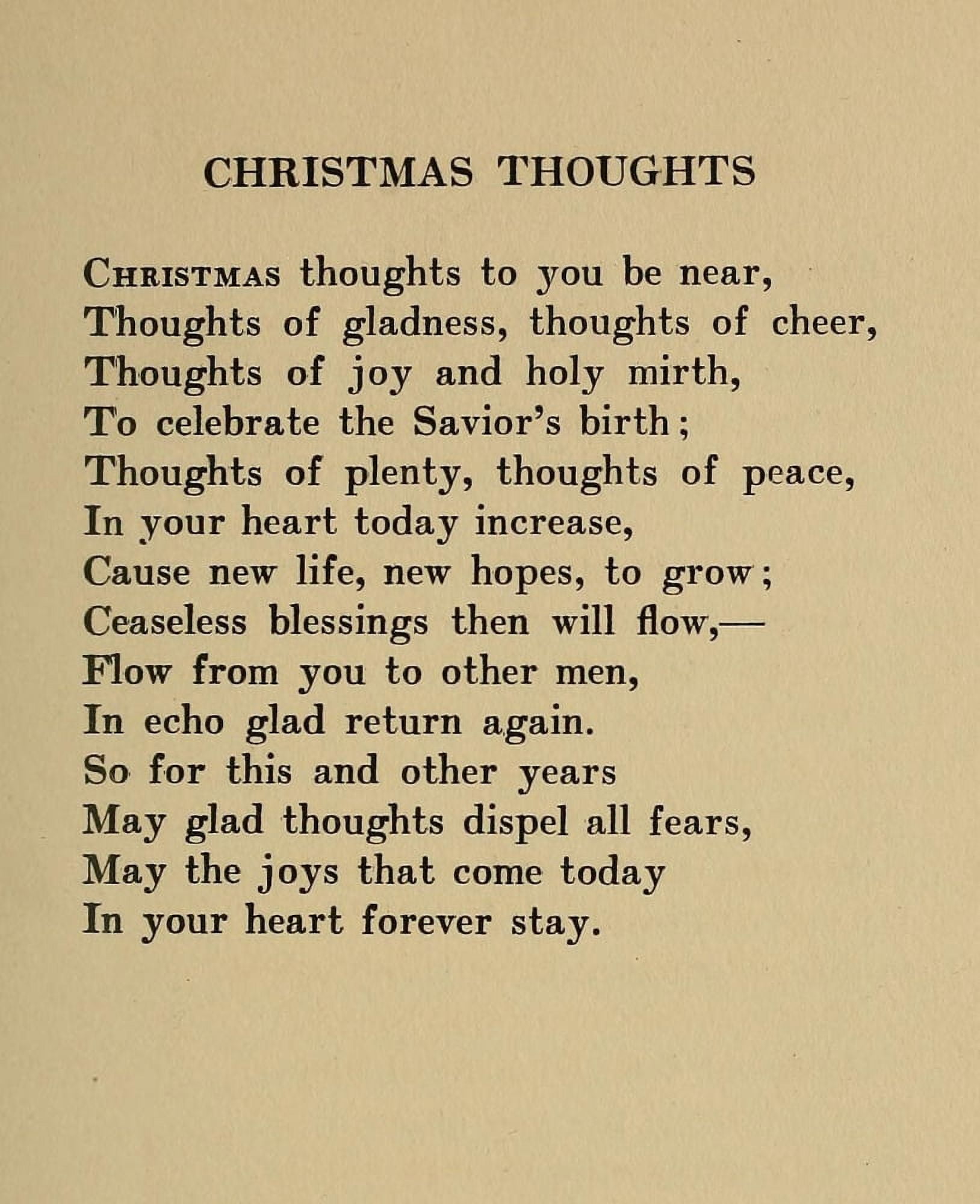 Posterazzi Recompense 1916 Christmas Thoughts Canvas Art - Helen Parr Conant (24 x 36)