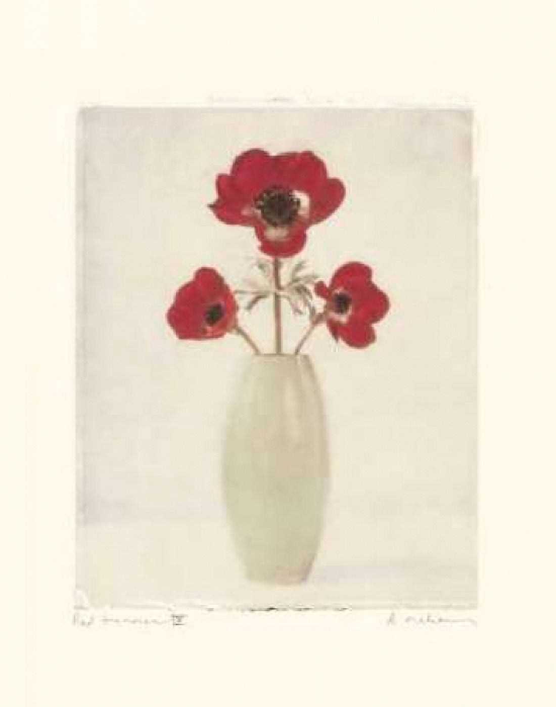Posterazzi Red Anemones IV Canvas Art - Amy Melious (22 x 28)