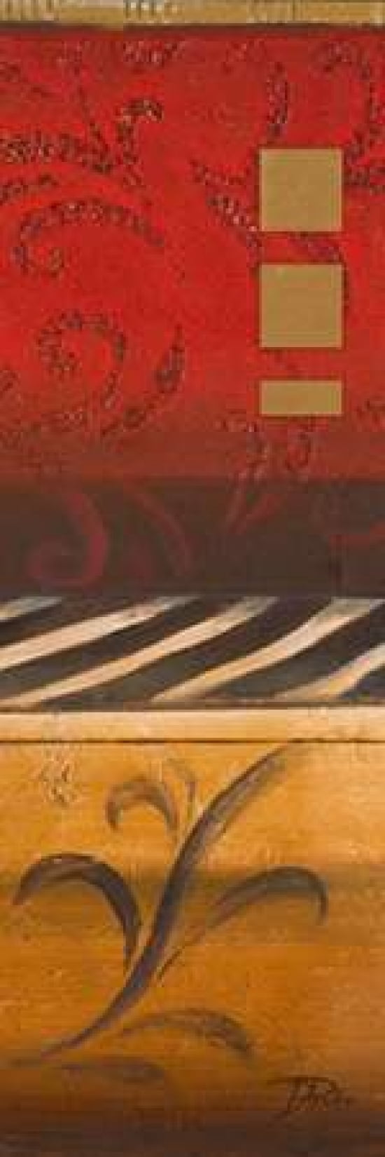 Posterazzi Red Collage I Canvas Art - Patricia Pinto (12 x 36)