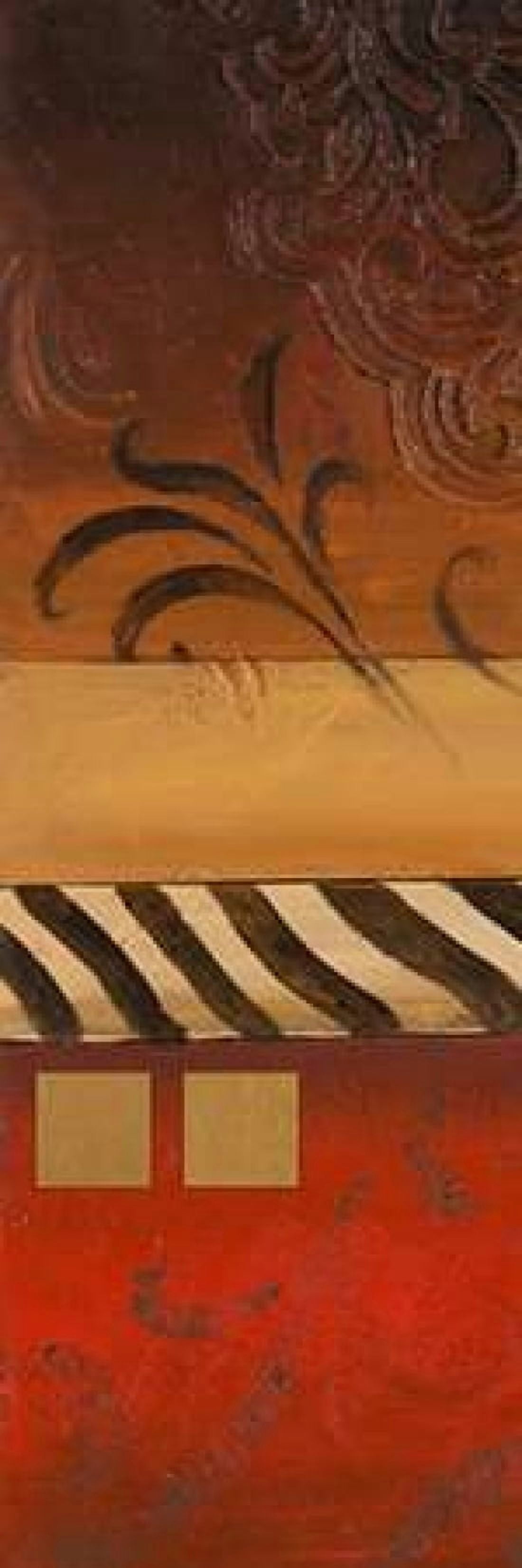 Posterazzi Red Collage II Canvas Art - Patricia Pinto (12 x 36)
