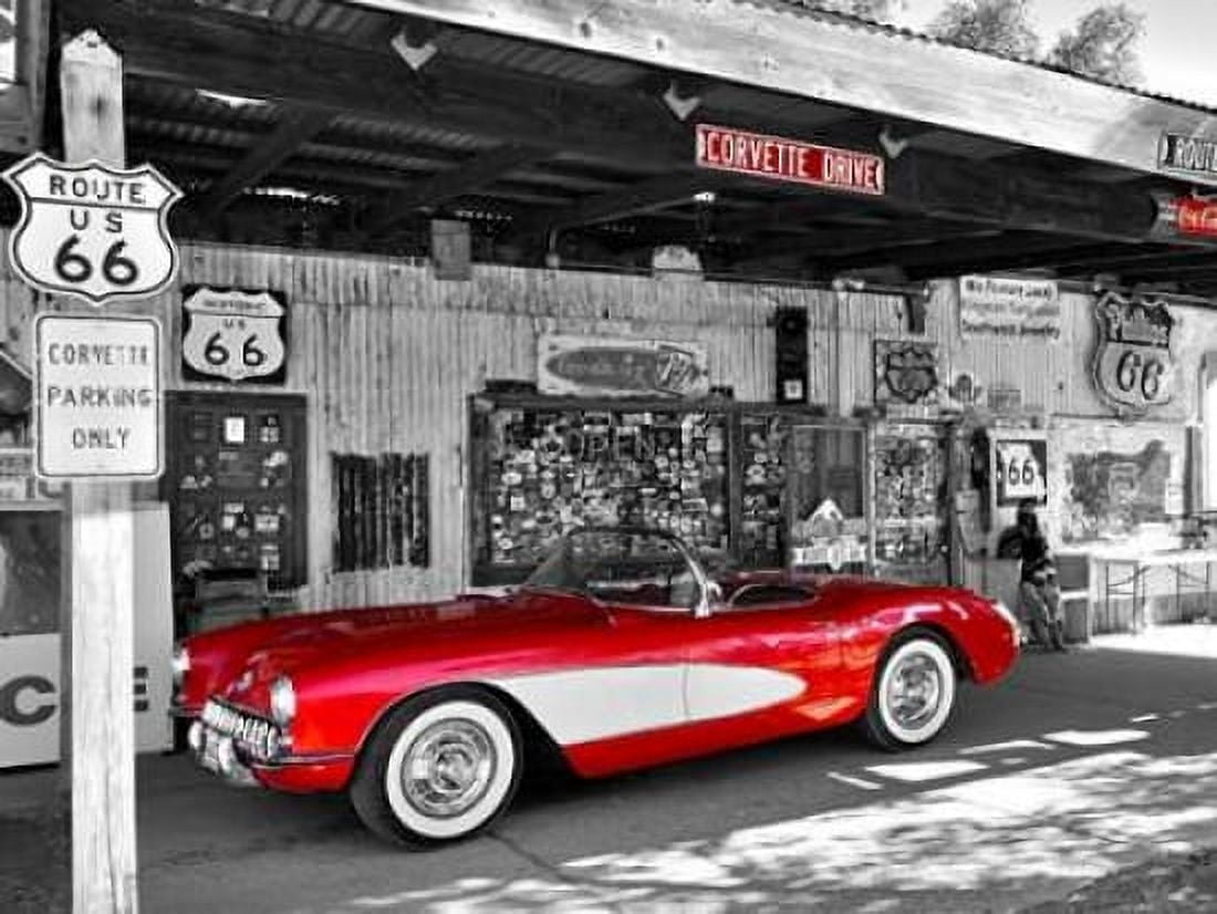 Posterazzi Red Corvette Canvas Art - Vadim Ratsenskiy (22 x 28)