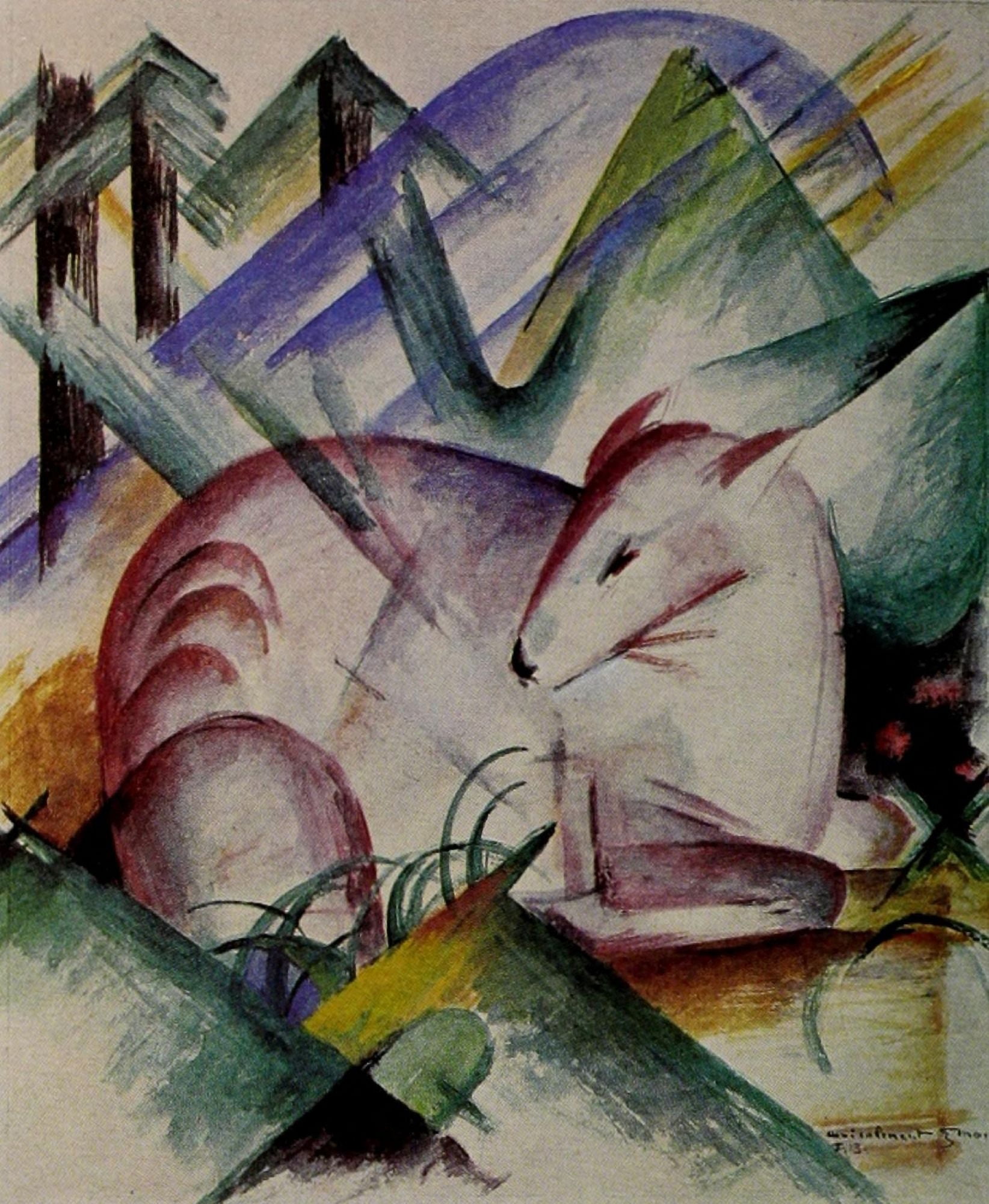 Posterazzi Red Deer 1913 Canvas Art - Franz Marc (24 x 36)