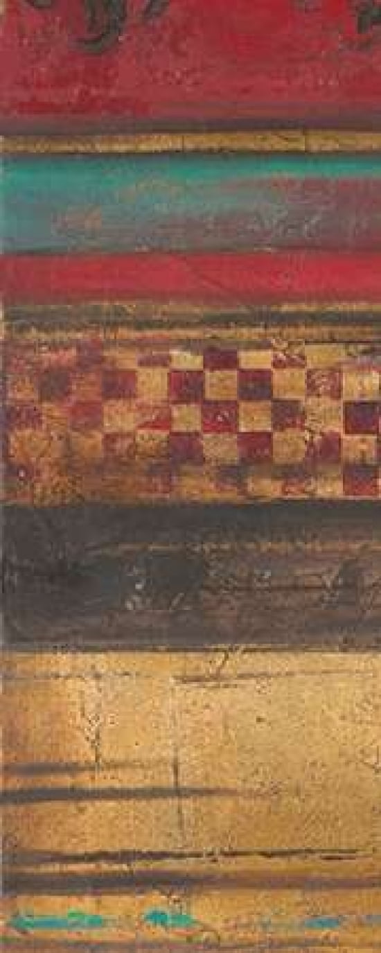 Posterazzi Red Eclectic IV Canvas Art - Patricia Pinto (24 x 48)