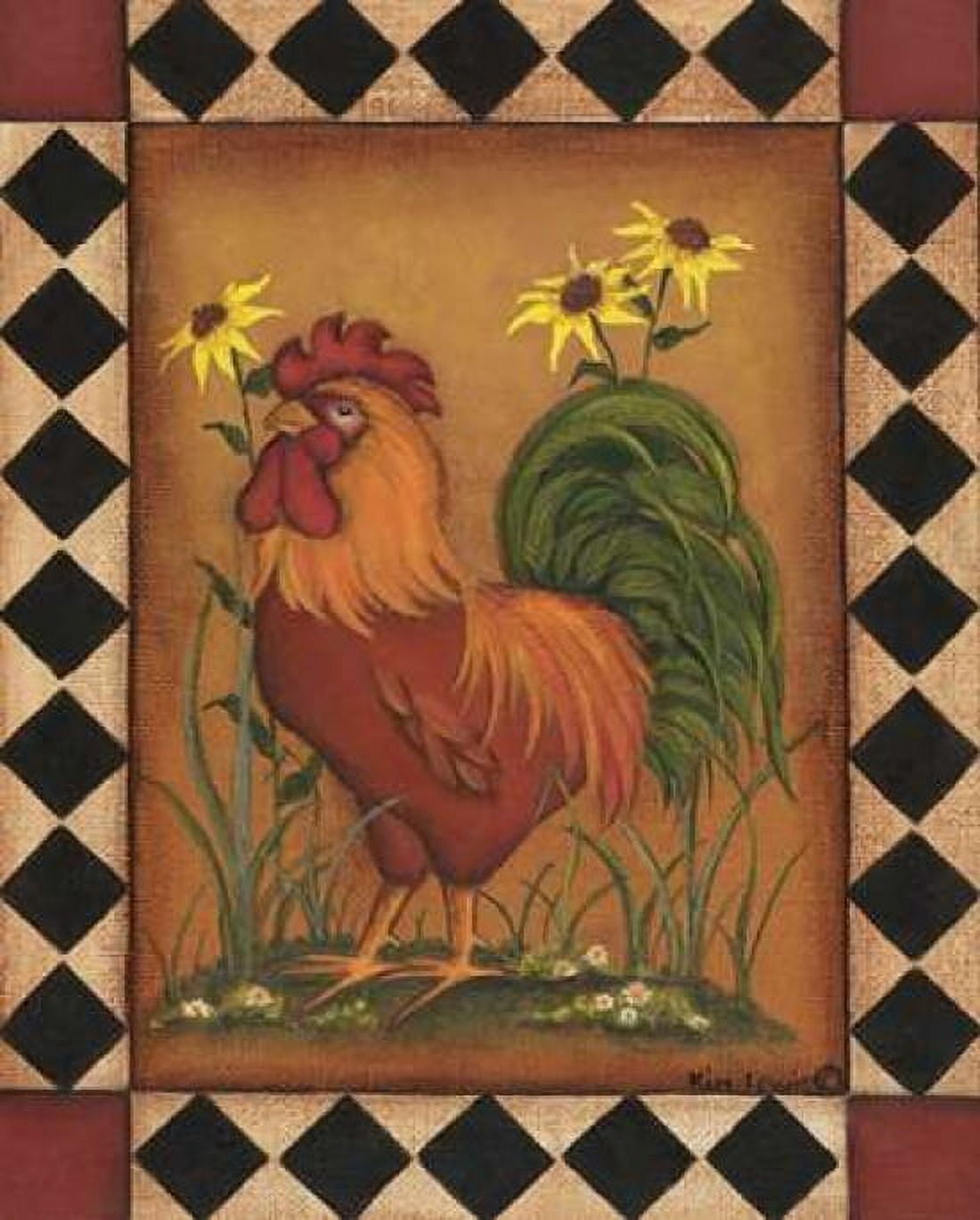 Posterazzi Red Rooster I Canvas Art - Kim Lewis (24 x 30)