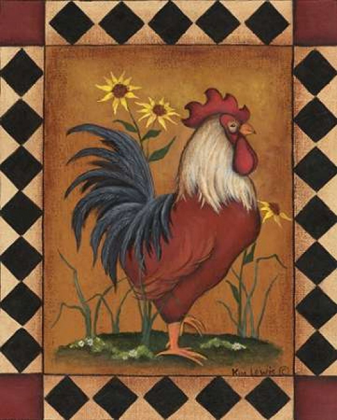 Posterazzi Red Rooster II Canvas Art - Kim Lewis (24 x 30)