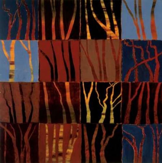 Posterazzi Red Trees I Canvas Art - Gail Altschuler (24 x 24)