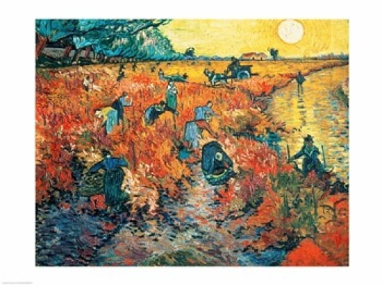 Posterazzi Red Vineyards at Arles 1888 Canvas Art - Vincent Van Gogh (36 x 24)