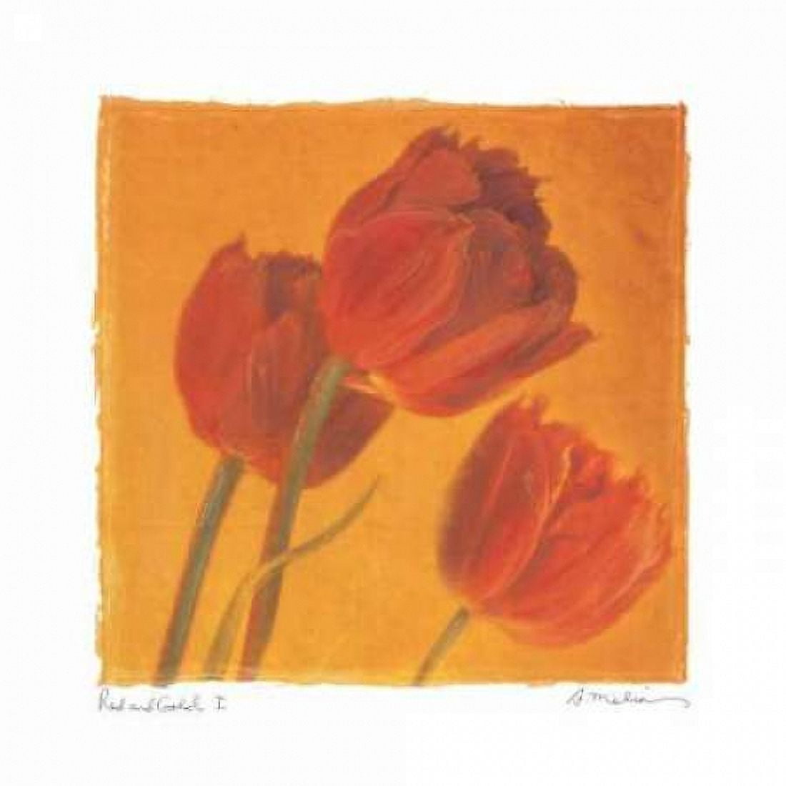 Posterazzi Red and Gold I Canvas Art - Amy Melious (24 x 24)