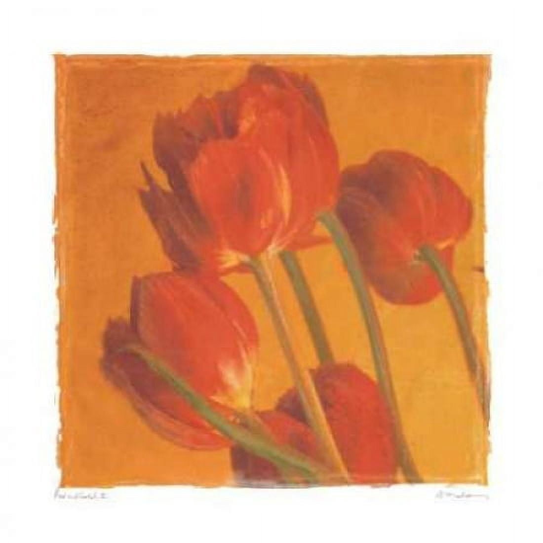 Posterazzi Red and Gold II Canvas Art - Amy Melious (24 x 24)