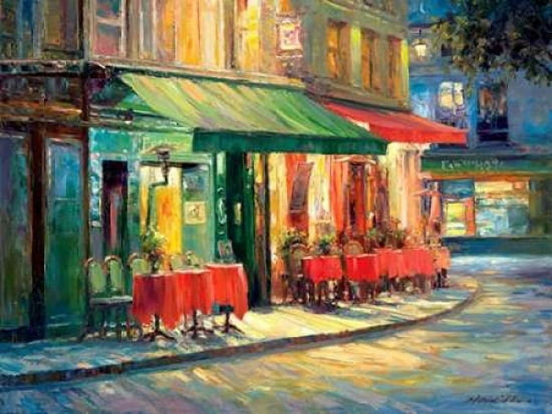 Posterazzi Red and Green Caf?? Canvas Art - Haixia Liu (18 x 24)