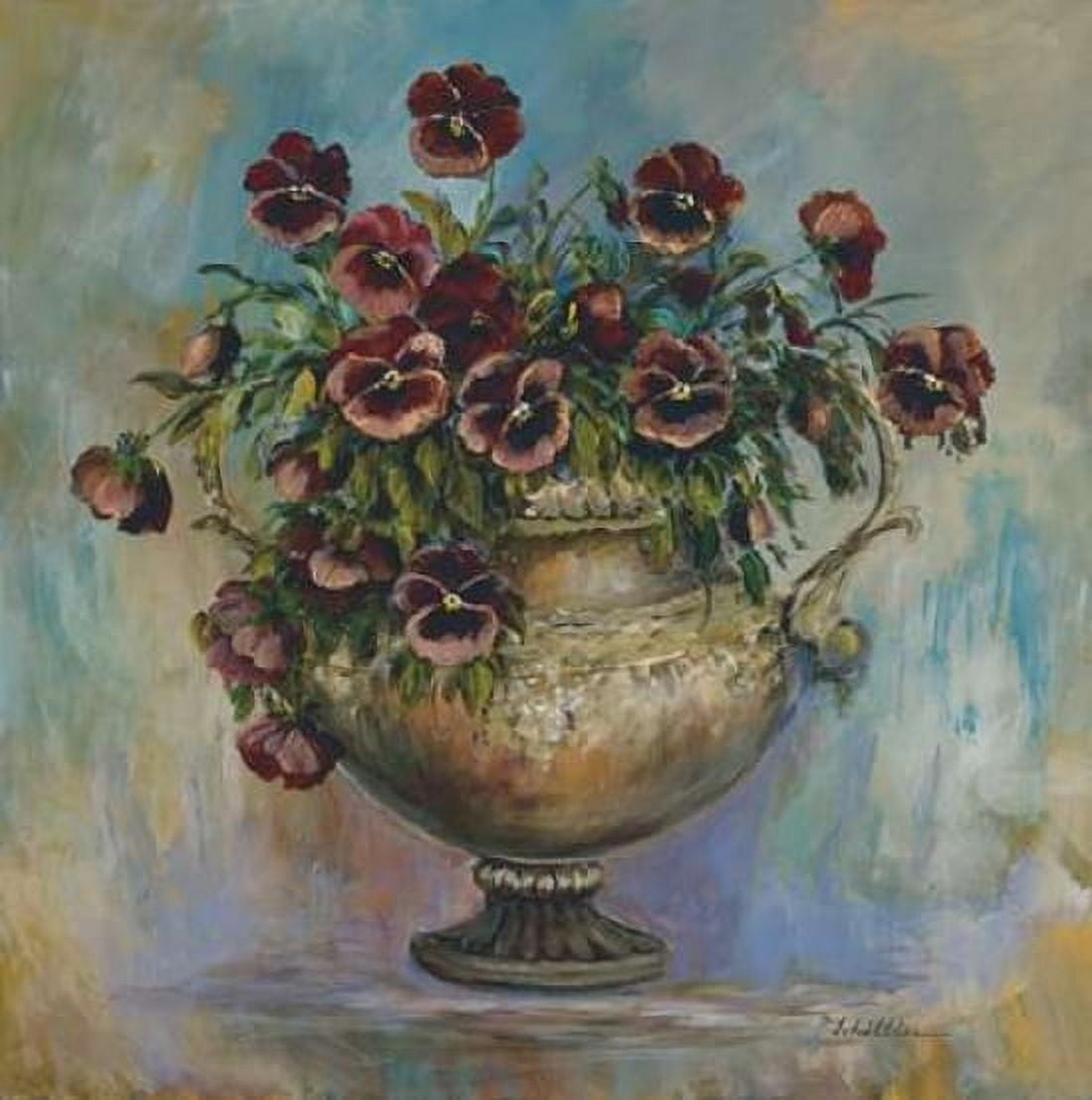 Posterazzi Red pansies delight Canvas Art - Katharina Schottler (24 x 24)