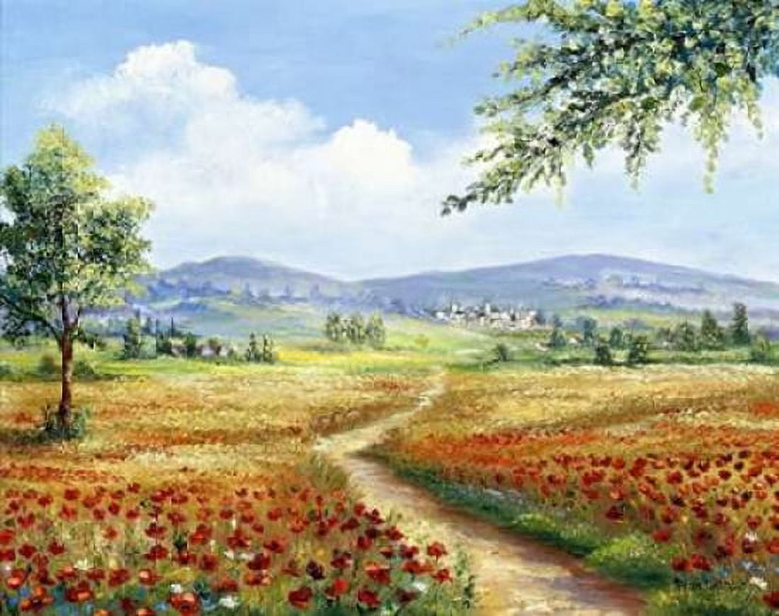 Posterazzi Red poppies field Canvas Art - Rian Withaar (24 x 30)