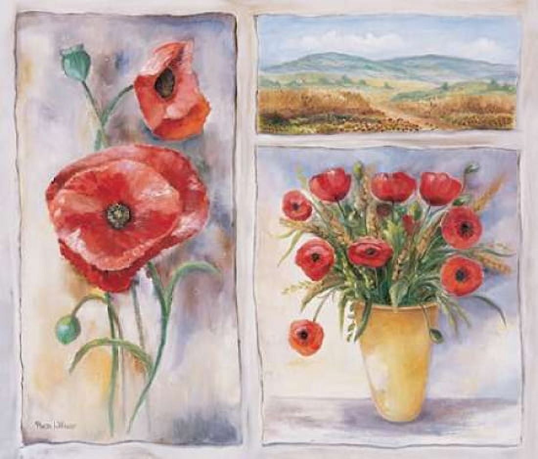 Posterazzi Red trio Canvas Art - Rian Withaar (24 x 24)