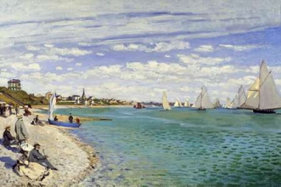 Posterazzi Regate a Sainte Adresse Canvas Art - Claude Monet (20 x 28)