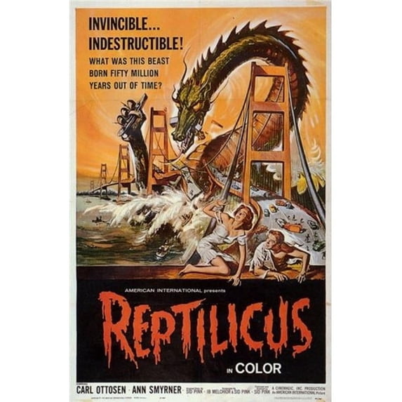 Neptilious Full Body Posterazzi Reptilicus Movie Poster - 11 x 17 in. - Walmart.com