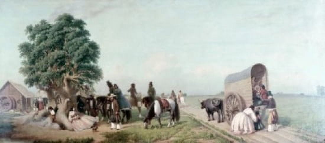 Posterazzi Rest in the Country by Prilidiano Pueyrredon 1823-1870 Canvas Art - Prilidiano Pueyrredon (24 x 36)