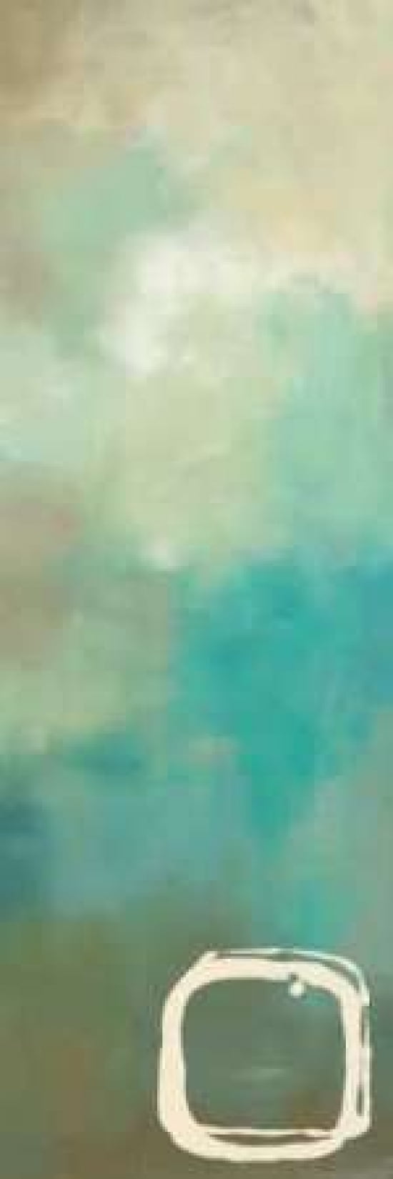 Posterazzi Retro in Aqua and Khaki I Canvas Art - Laurie Maitland (12 x 36)