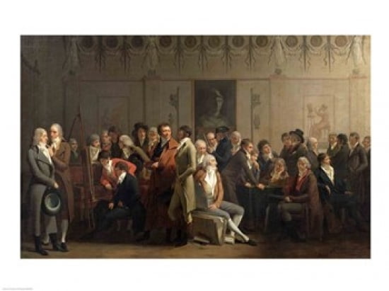 Posterazzi Reunion of Artists in the Studio of Isabey 1798 Canvas Art - Louis-Leopold Boilly (36 x 24)