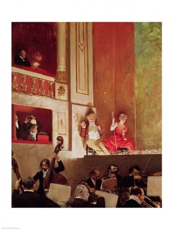 Posterazzi Revue at the Theatre des Varietes Canvas Art - Jean Beraud (24 x 36)