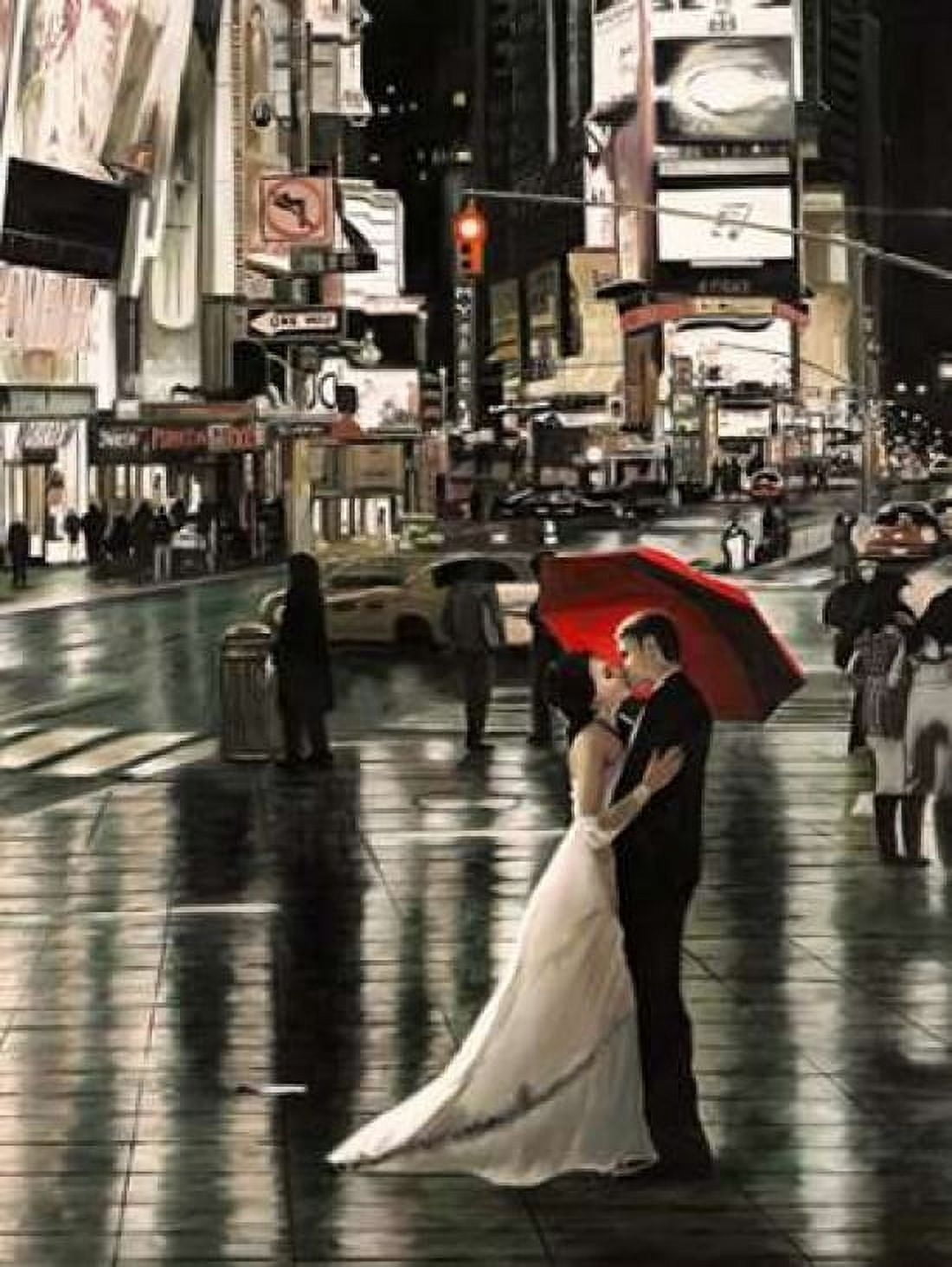 Posterazzi Romance in New York Canvas Art - Pierre Benson (22 x 28)