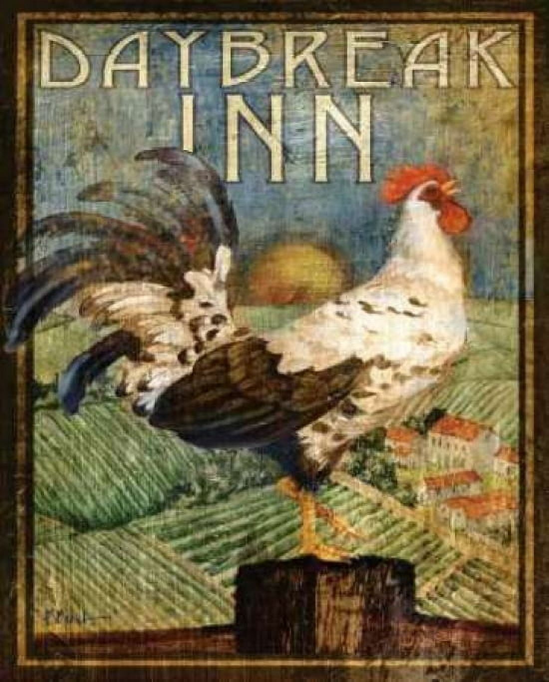 Posterazzi Rooster Sign I Canvas Art - Paul Brent (20 x 24)