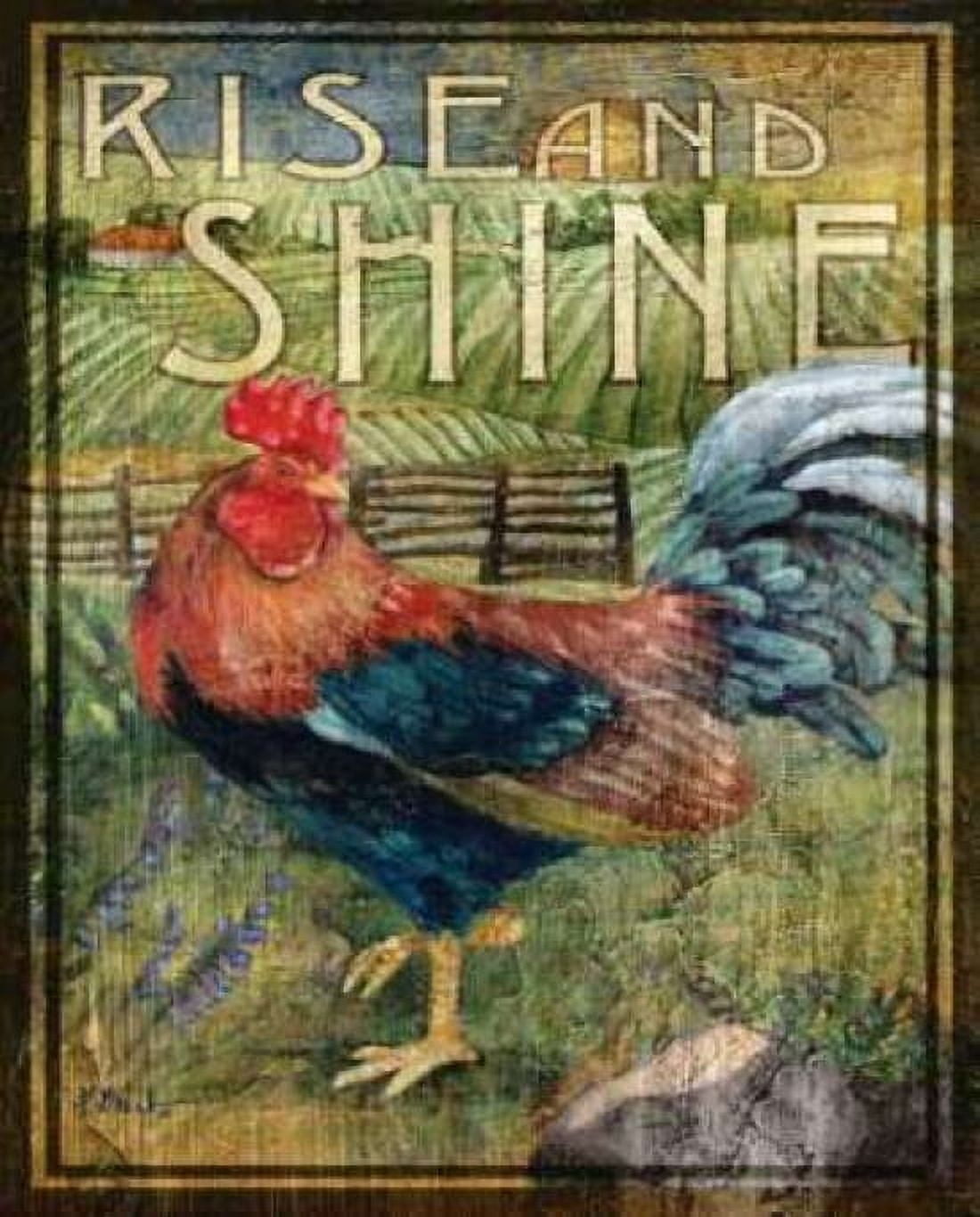 Posterazzi Rooster Sign II Canvas Art - Paul Brent (20 x 24)