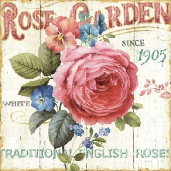 Posterazzi Rose Garden I Canvas Art - Lisa Audit (24 x 24)