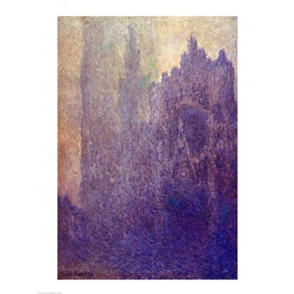 Posterazzi BALNUL116468 Rouen Cathedral Foggy Weather 1894 Poster Print by Claude Monet - 18 x 24 in.