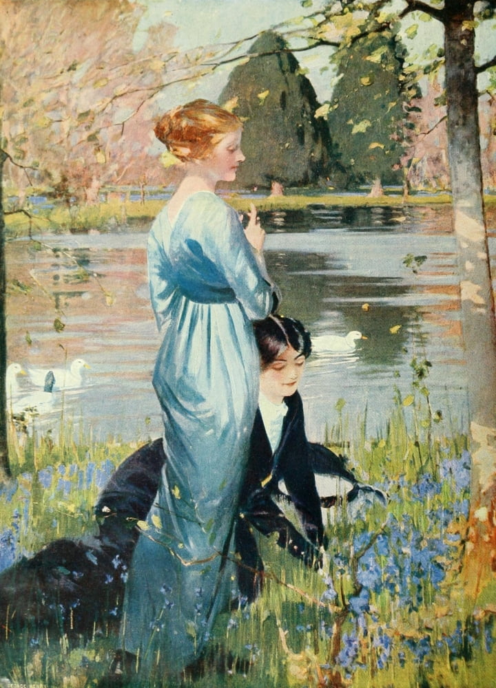 Posterazzi Royal Academy Illustrated 1914 Spring Canvas Art - George Henry (24 x 36)