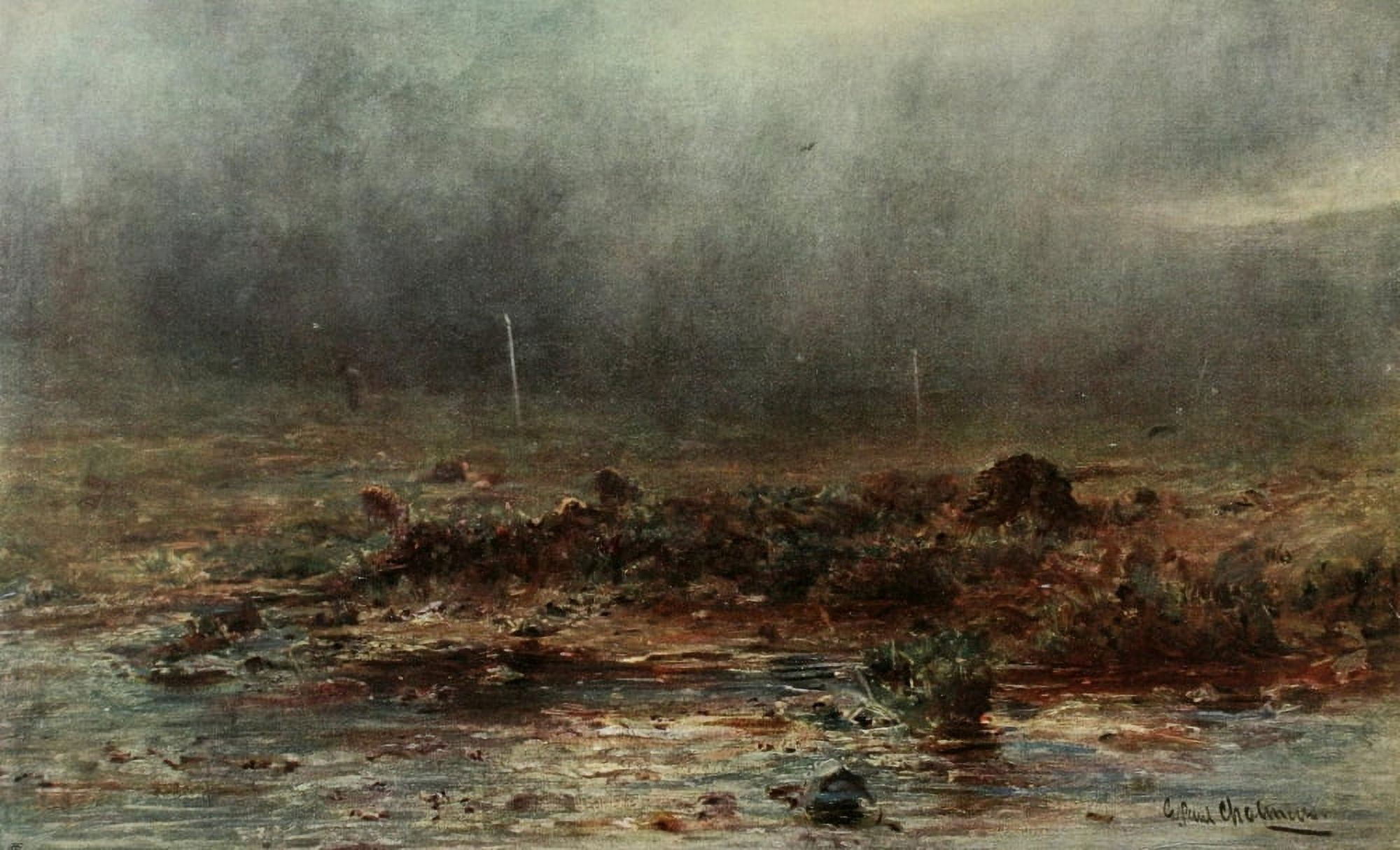 Posterazzi Royal Scottish Academy 1907 Rain in Skye Canvas Art - George P Chalmers (24 x 36)