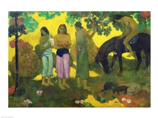 Posterazzi Rupe Rupe (Fruit Gathering) 1899 Canvas Art - Paul Gauguin (36 x 24)
