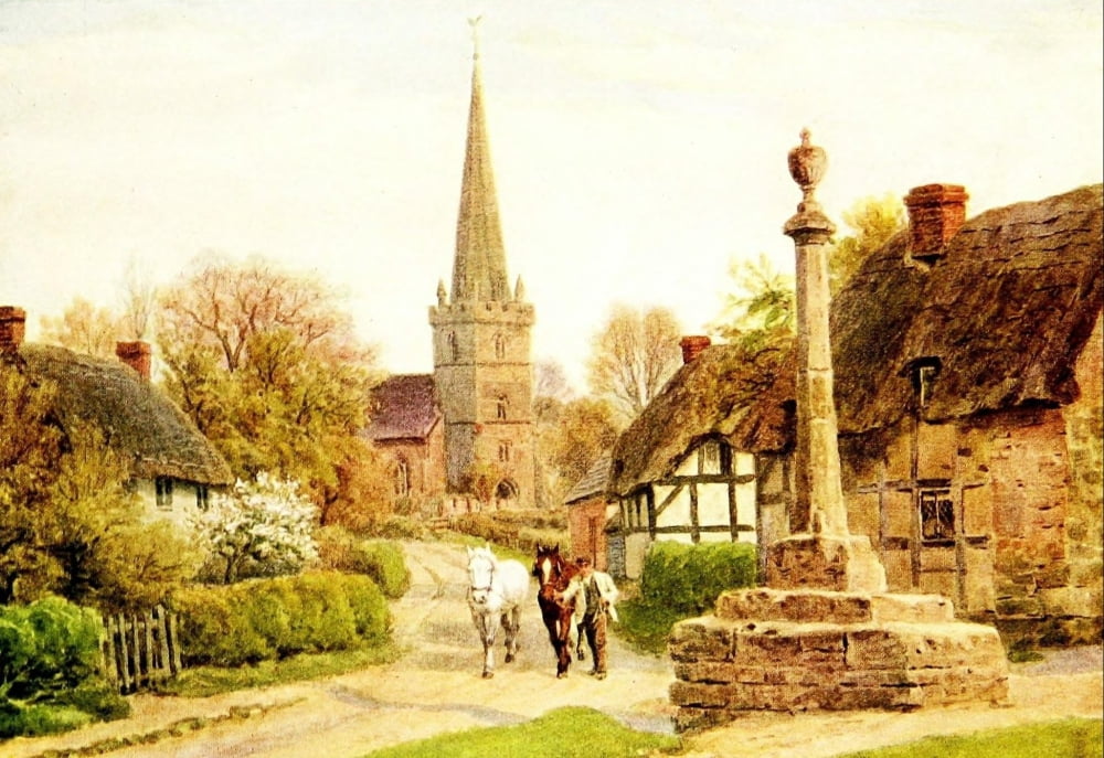 Posterazzi Rural England 1912 Childs Wickham Evesham Canvas Art - Alfred Quinton (24 x 36)
