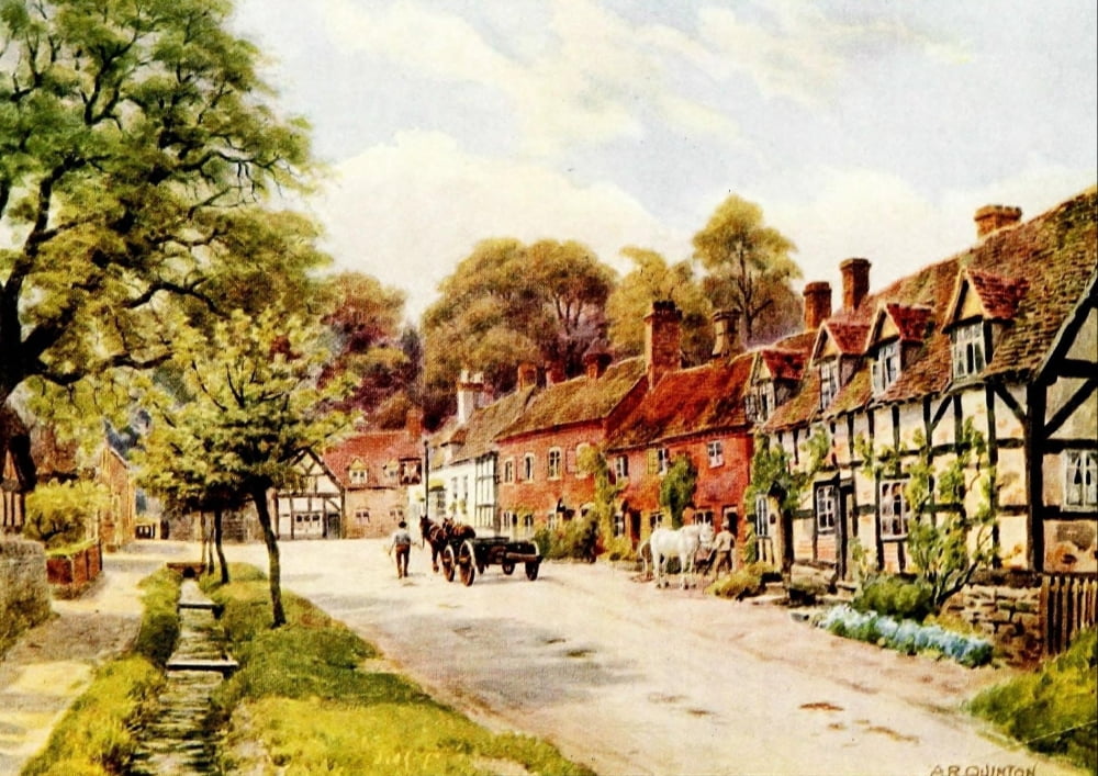 Posterazzi Rural England 1912 Elmley Castle Worcester Canvas Art - Alfred Quinton (24 x 36)
