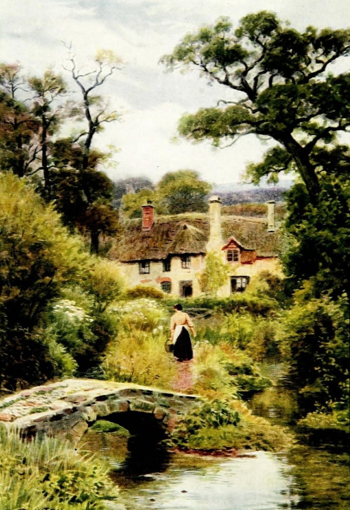 Posterazzi Rural England 1912 Porlock Somerset Canvas Art - Alfred Quinton (24 x 36)