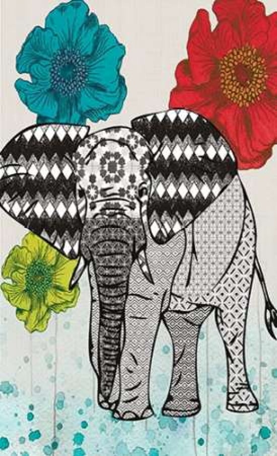 Posterazzi SAFARI PATTERN Canvas Art - Piper Ballantyne (24 x 36)